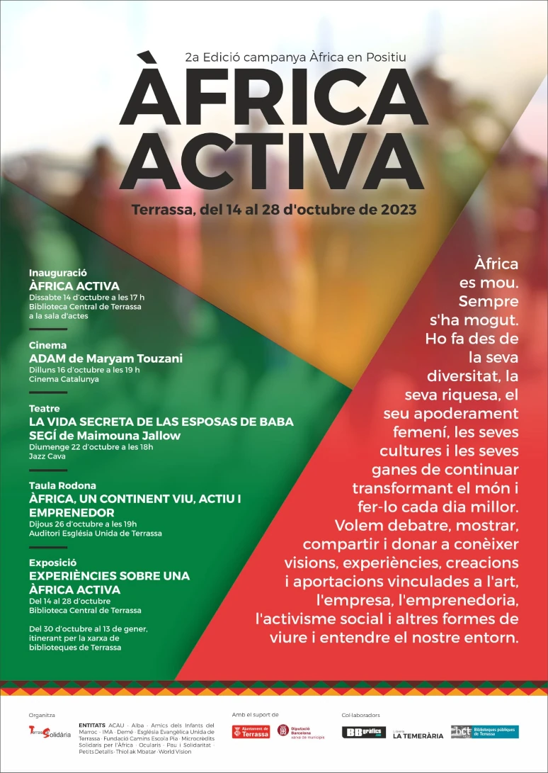 cartell de la segona edició d'Àfrica Activa a Terrassa